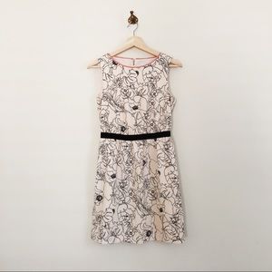 Ann Taylor Loft Blush Floral Outline Dress